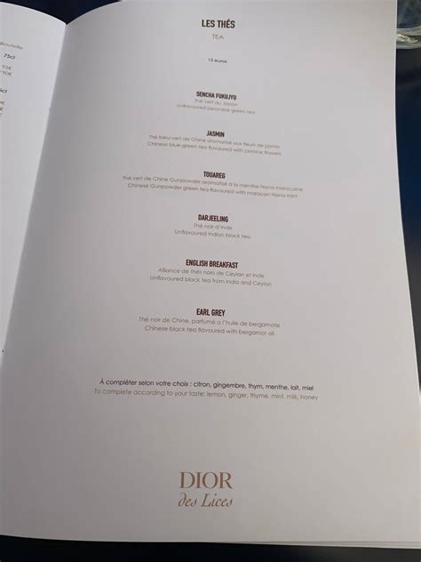 dior café saint-tropez menu|dior des lices menu.